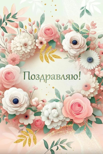 Открытка Поздравляю, 3.0001443