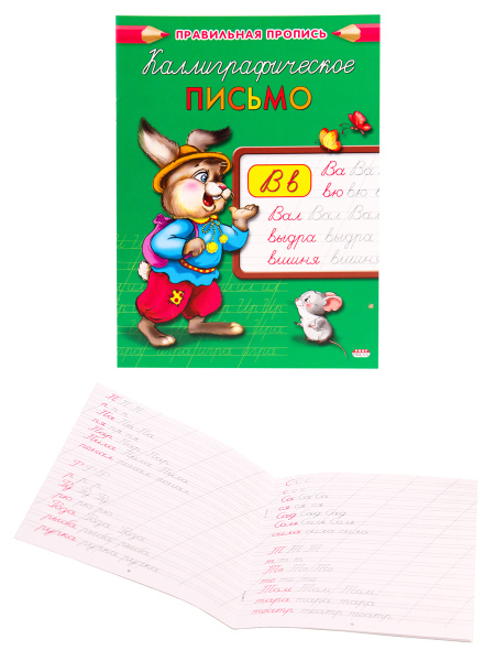 Пропись А5  Каллиграфическая КАЛЛИГРАФИЧЕСКОЕ ПИСЬМО (ПР-2996) 8л., обл.-цветная мелов.бумага